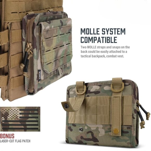 Tactical Folding Admin Pouch, Molle Tool Bag of Laser-Cut Design, Medical Bag - Picture 2 of 7